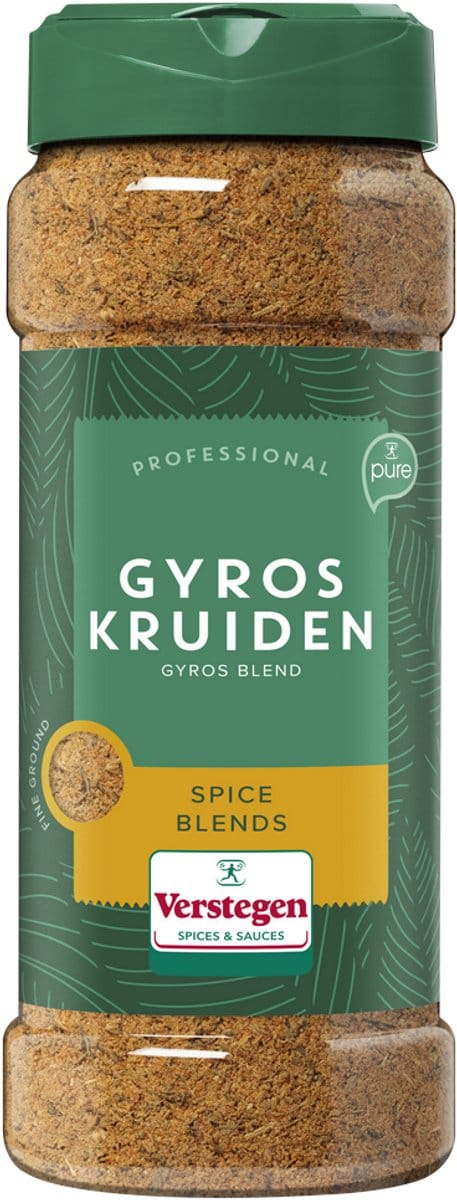 Verstegen - Gyros kruiden fijn met zout - Pure - Strooibus medium - Kruiden & specerijen - 300g