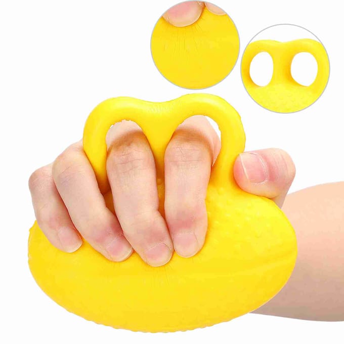 Handgriptbal Vinger Oefenaar Hoge Sterkte Trainingsbal Handversterker Gereedschap yellow