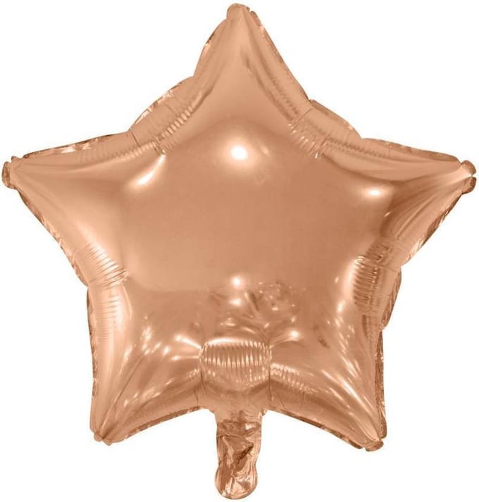 Folie ballon ster Rose goud 46 cm