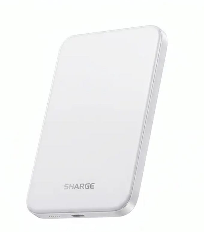 SHARGE Magnetica Wireless Power Bank 5000 mAh 20W Zilver