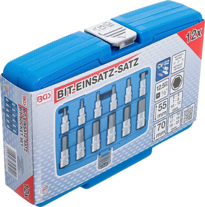 BGS Dopsleutelbitset 1/2 INBUS - 5 t/m 22 mm - 12 delig