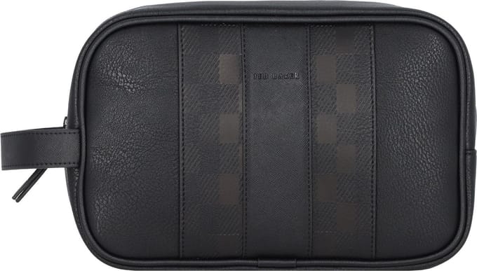 Ted Baker Toilettas Waydee House Check Washbag Black Zwart