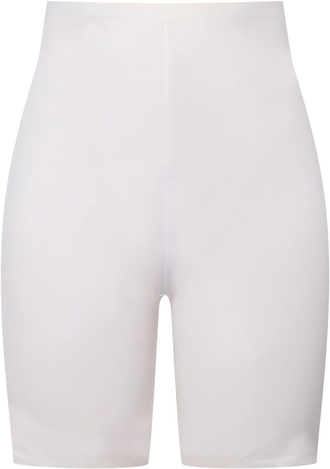 Ulla Popken - Dames - Panty lange pijpen gladde randen stretchcomfort - Sneeuwwit - Maat 58+