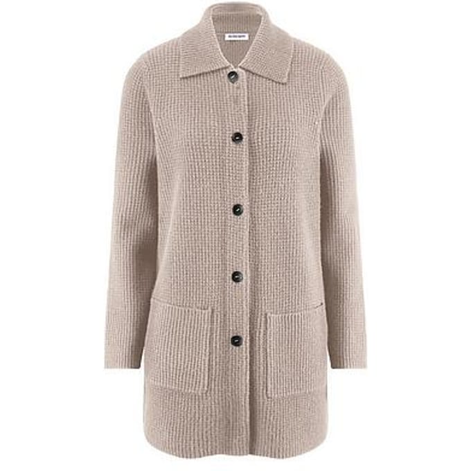 Lang vest in kasjmiermix Van Peter Hahn beige