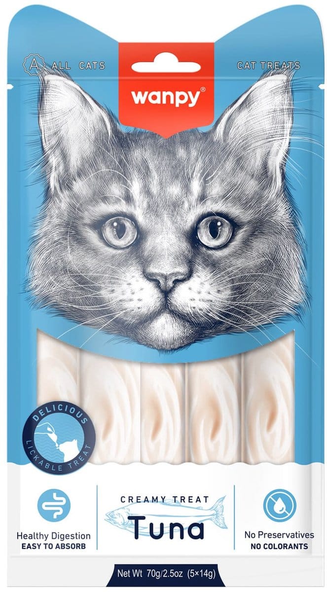 Wanpy - Likbare snack Tonijn - 15 sticks van 14g