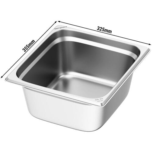 GGM Gastro (6 Stück) Edelstahl-Behälter GN 2/3 - Höhe: 150mm