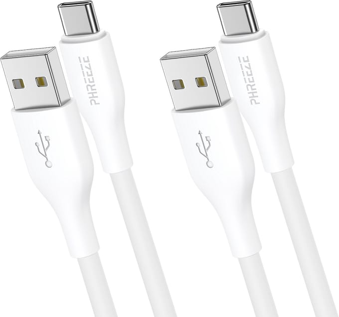 2x oplaadsnoer usb C - 1 meter - Usb C naar usb kabel - Telefoon oplader - Flexibel, stevig & soepel