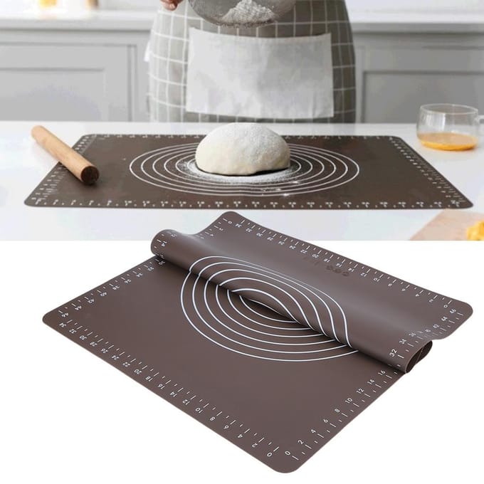 Antikleef Siliconen Bakmat Hoge Temperatuurbestendigheid Deeg Bloem Kneden Rolmat Keuken white