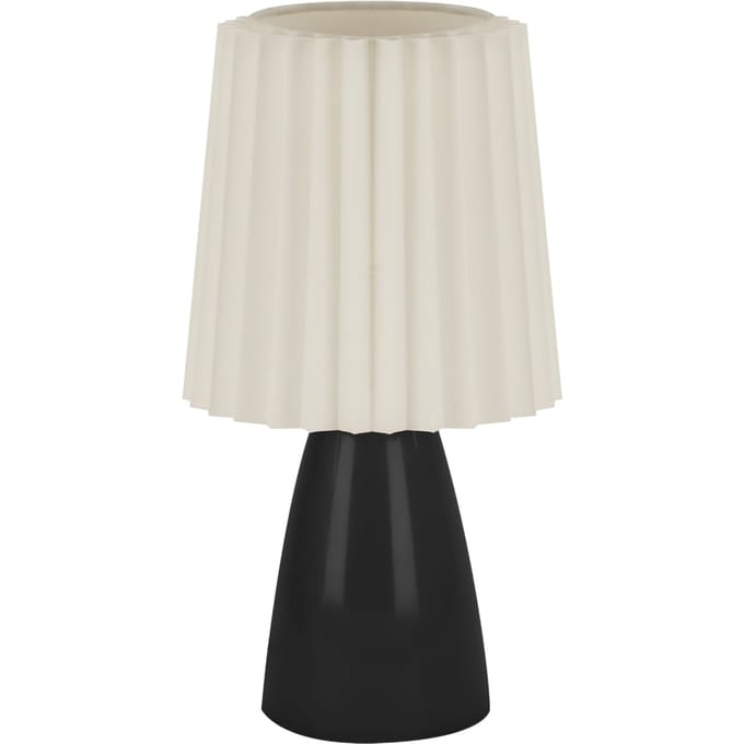 MALMA - Tafellamp - Nachtlamp - Keramiek - E14 Fitting - Zwart