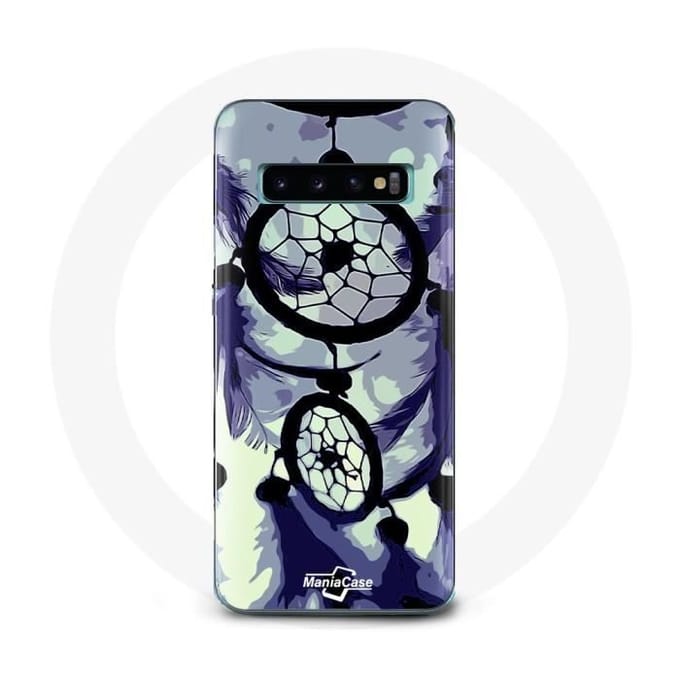 Coque pour Samsung Galaxy S10 Attrape Rêve violet gris et Noir