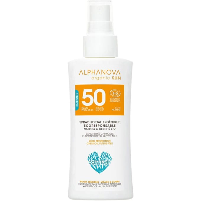 Alphanova SUN Vegan BIO SPF 50 Spray TRAVEL Gevoelige Huid