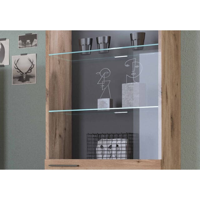 Glazen bodemclip set van 2 koud wit - 5x10x5cm