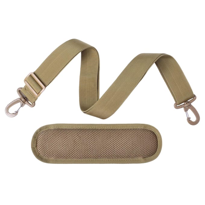 Bandoulière réglable de remplacement, coussin rembourré amovible, sangle de sac universelle, bandoulière en nylon kaki