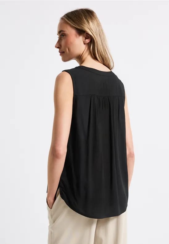 Blousetop met gespleten hals