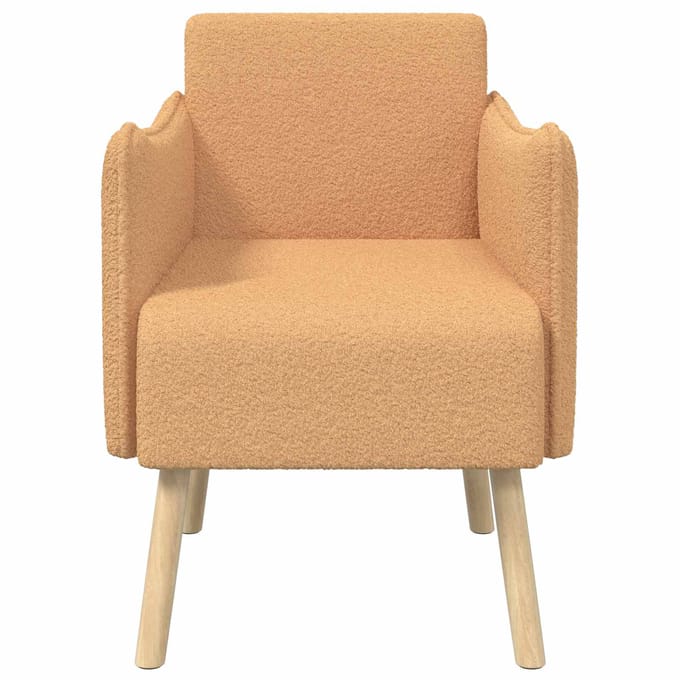 vidaXL - Accentstoel - Beige - Bouclé