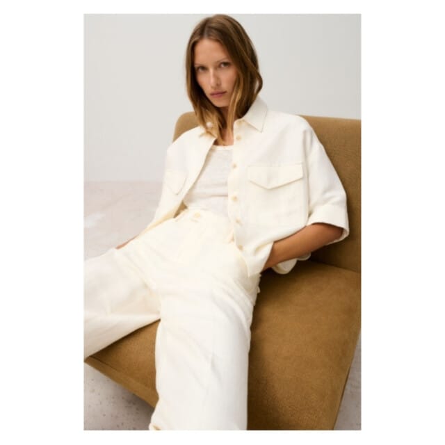 Closed Utility Shirt Blouses Ecru C94270-53b-22