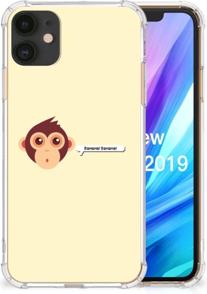Apple iPhone 11 Stevig Bumper Hoesje Monkey