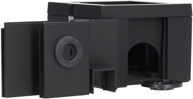 Gira opbouwbehuizing compleet met afdekraam en adapter K/P25 1-voudig - E2 mat zwart (106109)