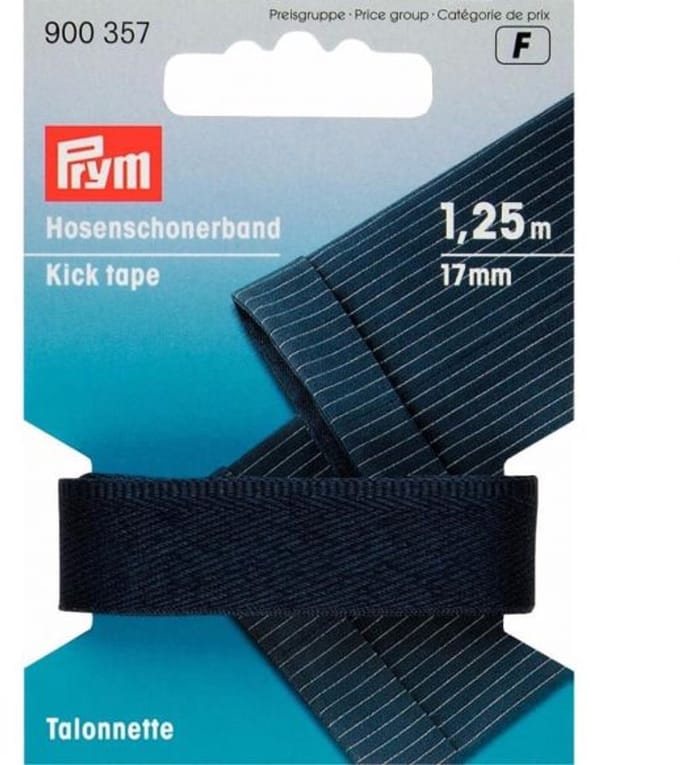 PRYM BROEKSTOOTBAND ZWART - 1,25M.