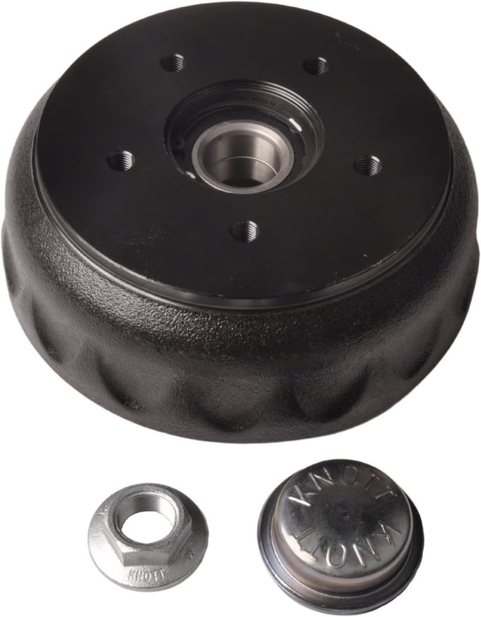 Knott remtrommel - 200x50 mm - 5x112 - inclusief flensmoer en naafdop