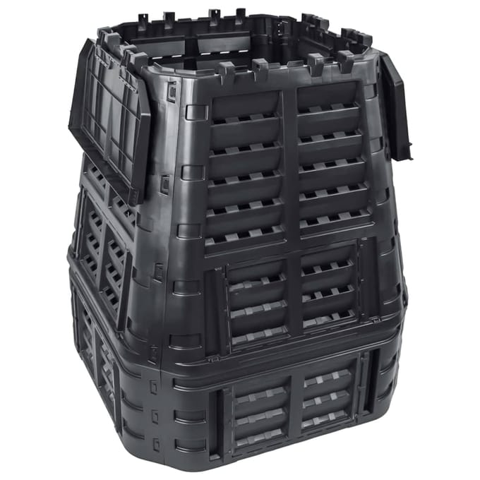 vidaXL - Compostbak - 740 - L - 93,3x93,3x113 - cm - zwart