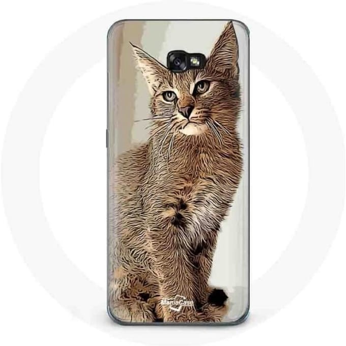 Coque - Samsung - Galaxy A8 2016 - Souple - Noir - Siamois Race de chats