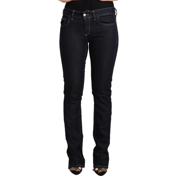 GF Ferre Zwarte Katoenen Stretch Lage Taille Skinny Jeans