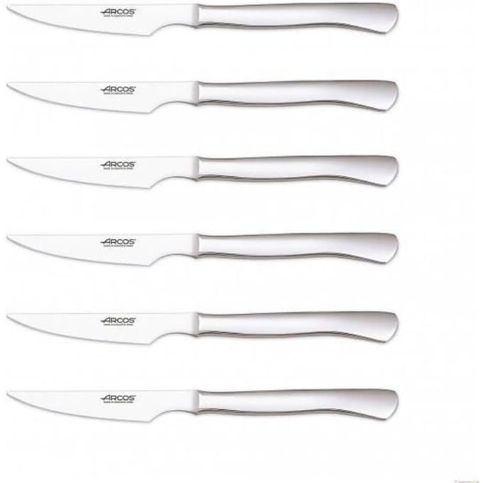 Steakmessenset - Arcos - 6 stuks - Roestvrij staal - Bladen 11cm - Robuustheid gegarandeerd