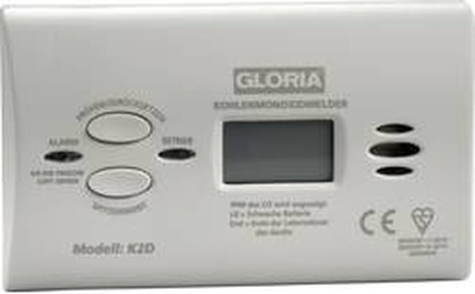 Gloria 25185710.0000 Koolmonoxidemelder werkt op batterijen Detectie van Koolmonoxide