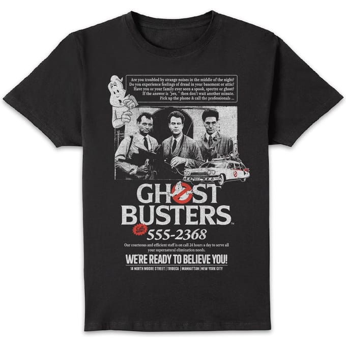 Ghostbusters Vintage Advert Unisex T-Shirt - Black - XL