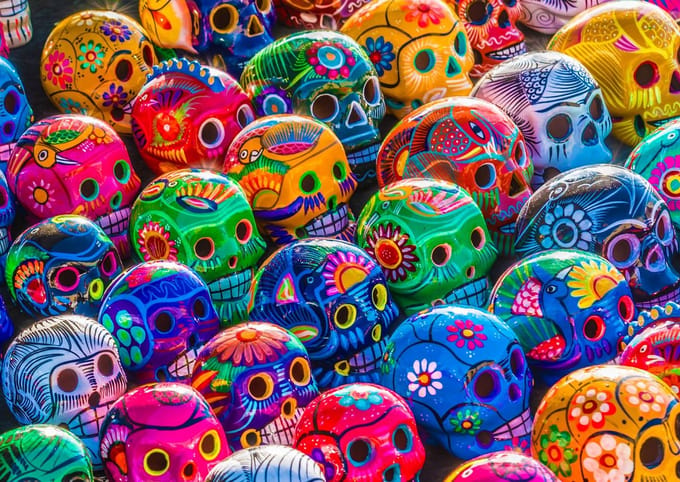 Enjoy Puzzle legpuzzel Colorful Skulls - 1000 stukjes kleurrijk design.