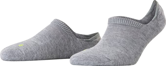 FALKE Cool Kick onzichtbar eenkleurig functioneel materiaal footies dames grijs - maat 37-38