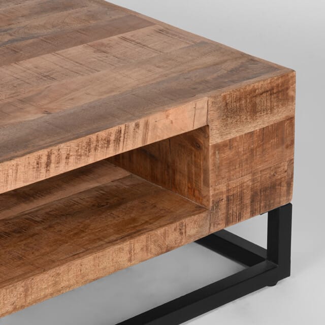 LABEL51 - Salontafel Cube - Bruin - 80x80x40cm