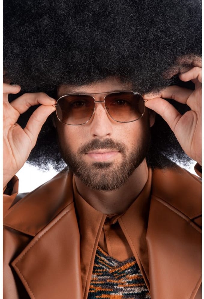 Wilbers & Wilbers - Retro Bril 70's - Jaren 70 - One Size - Unisex