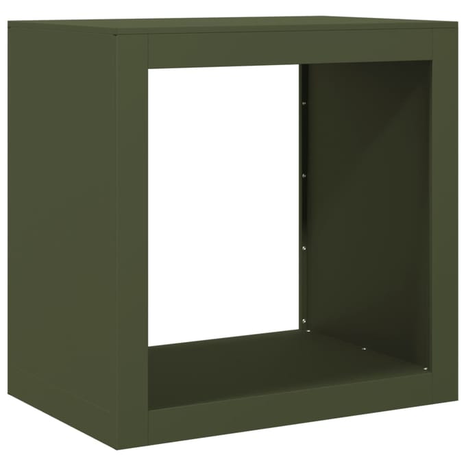 vidaXL - Haardhoutrek - 60x40x60 - cm - staal - groen