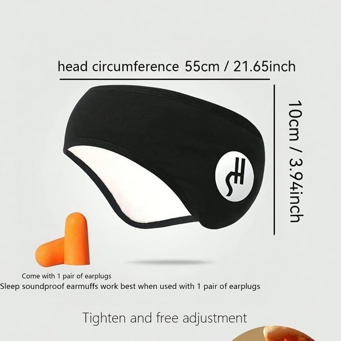 2-in-1 Oogmasker Geluidsdichte Oorkap met Super Sterke Geluidsreductie voor Slapen Snurken en Geluidspreventie grijs