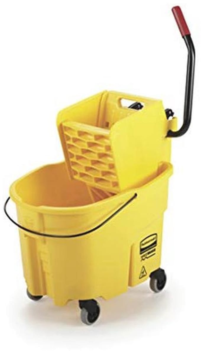Professionele Dweilwagen met Zijpers en Ergonomische Wringer - 35 Quart