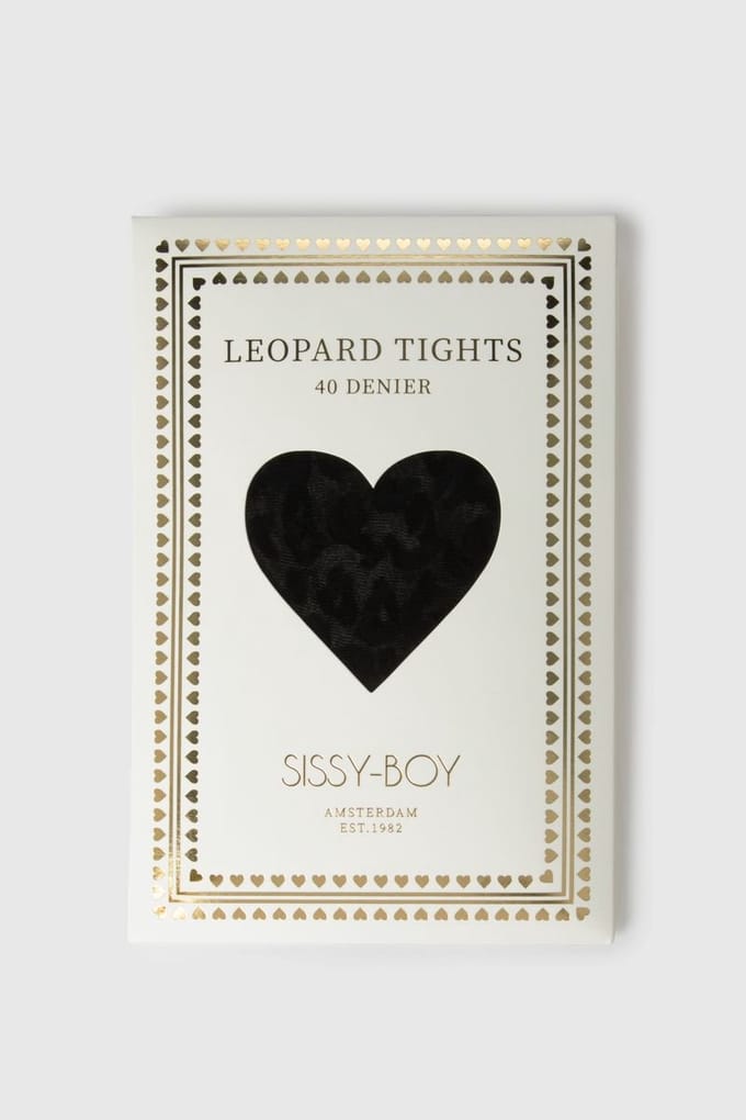 Sissy-Boy - Zwarte leopard panty