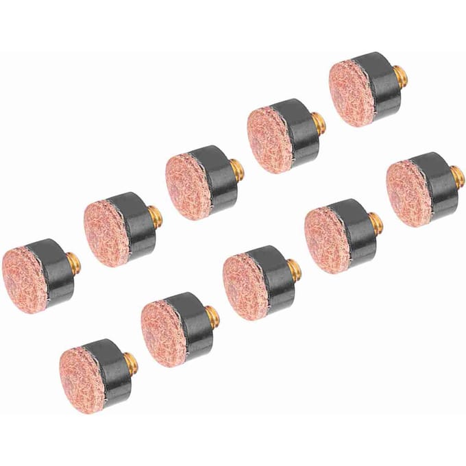 Lot de 10 embouts de rechange pour queue de billard (12mm) beige
