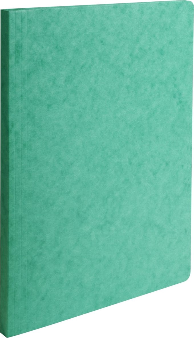 Exacompta 50x Map met gerilde rug in glanskarton 400g/m2 - 24x32cm - Groen - 11503H