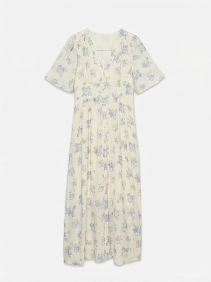 Vero Moda Gesmokte jurk VMBELLA Lange jurk