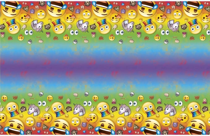 UNIQUE - Plastic Emoji Rainbow tafelkleed - Decoratie > Tafelkleden, placemats en tafellopers
