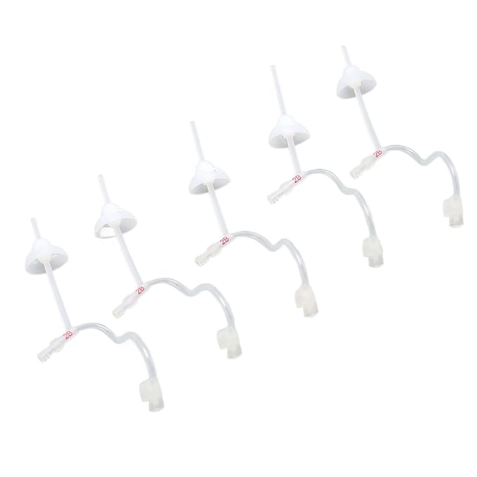 Lot de 5 tubes de remplacement pour amplificateur de son, transparents, pour augmenter le volume, L, droite