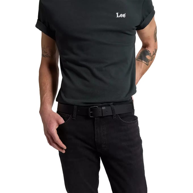 Lee Basic Riem Zwart 90 cm Man