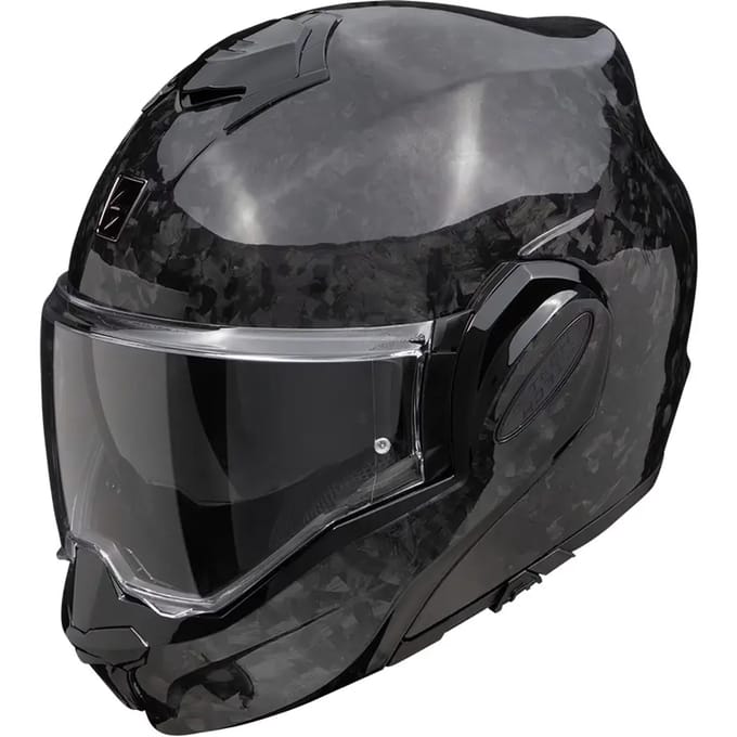 Scorpion Exo-Tech Evo Onyx Forged Carbon Air Solid Black - Systeemhelm - Maat M - Motorhelm - ECE 22-06 gekeurd
