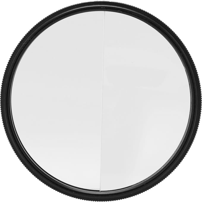 77mm Split Diopter Filter Optisch Glas Prisma Voorgrond Blur Filter voor Camerafotografie white