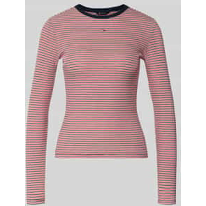 Slim fit shirt met lange mouwen van katoenmix