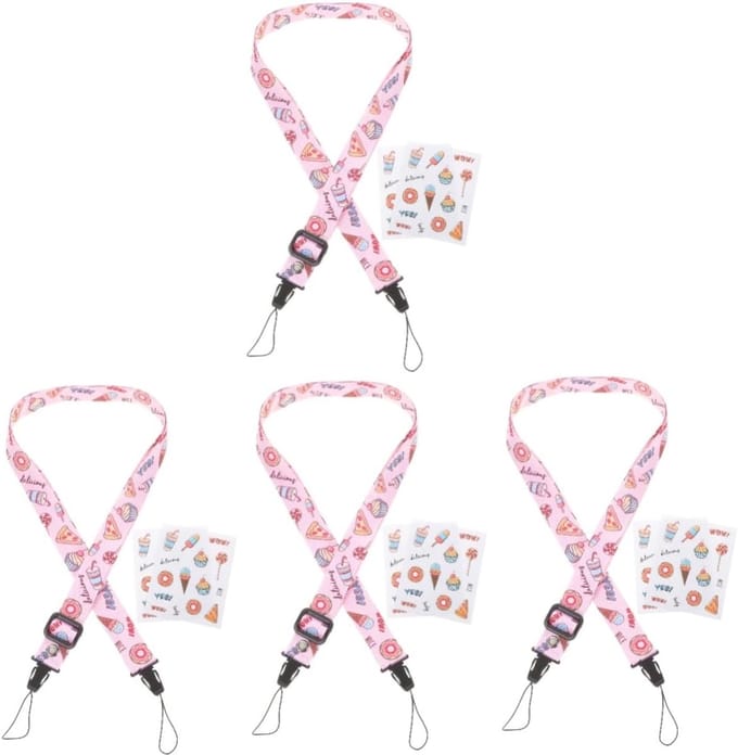 Instant Camera Accessoires Set - Camera Stickers Riem - Camera Decoratie - Verstelbare Draagriem - 63 x 2 cm - Gekleurd