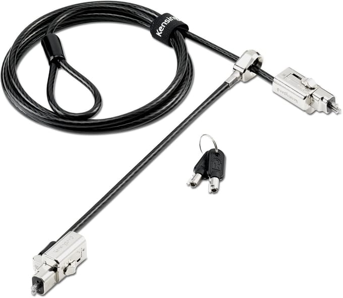 Universal 3-in-1 2.0 Keyed Dual Lock Head Laptop Lock