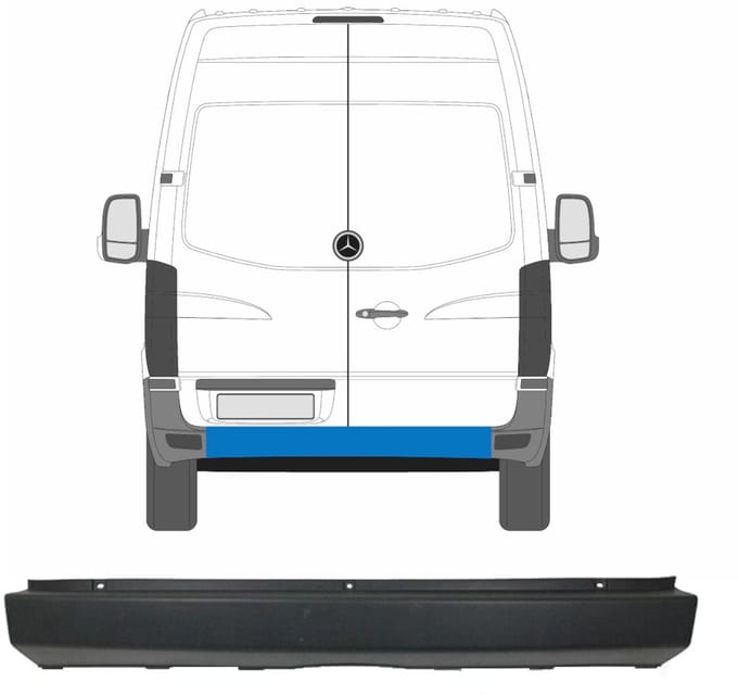 Achterbumper voor Mercedes Sprinter 2006-2018